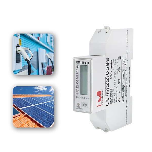 EM118089 90 91 RS485 Medidor de energía de medición bidireccional monofásico de riel DIN para sistema solar fotovoltaico