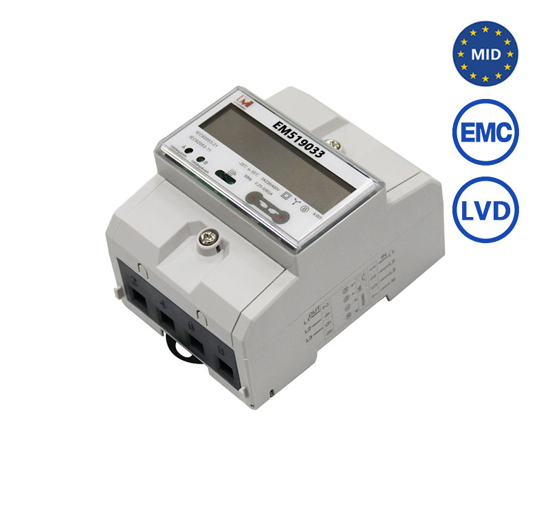 EM519033 Corriente máxima 40 A, 45 A, 60 A, 80 A  comunicación RS485 MODBUS Consumo de energía kwh Medidor