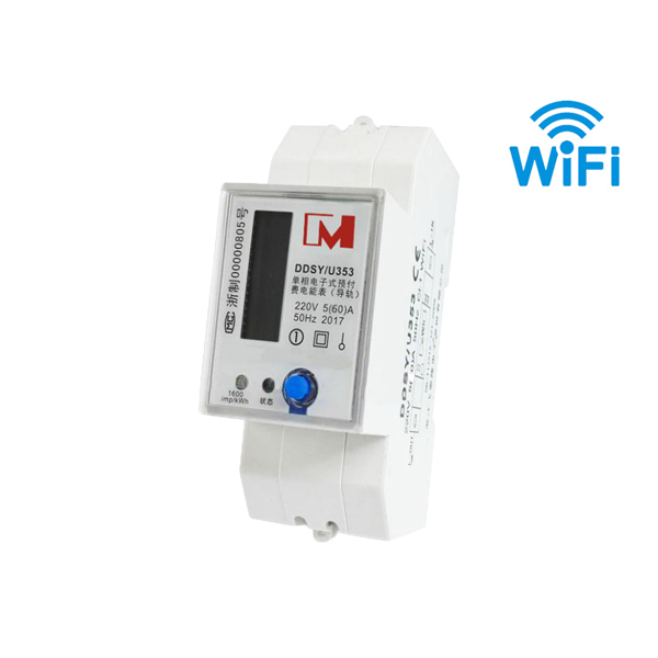 EM114023-01 Medidor de energía inteligente WiFi Medidor de potencia monofásico Medidor de electricidad de riel DIN Medidores de vatios hora para el hogar inteligente