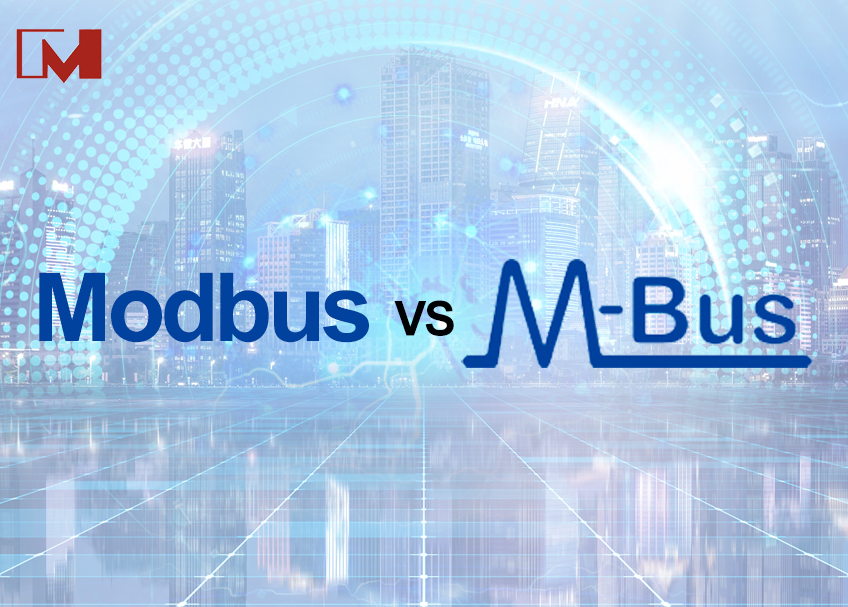 ¿Cuál es la diferencia entre la comunicación M-Bus y MODBUS?