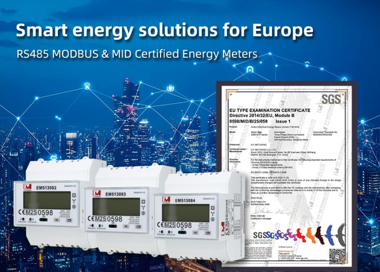 El medidor de energía de la serie EM513 de IVY METERING obtiene la prestigiosa certificación MID
