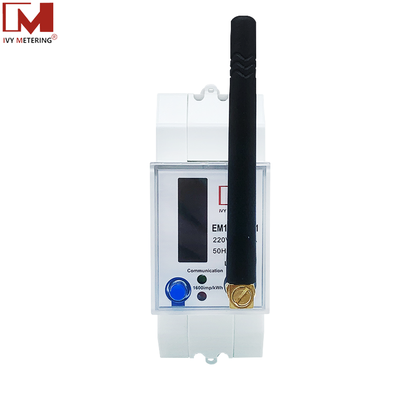 Medidor de energía inteligente LoRaWAN monofásico EM114039-01 con relé integrado