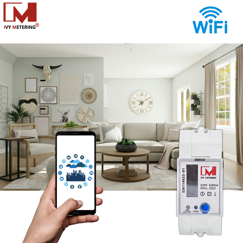 Medidor de energía Wi-Fi EM114016 Medidores de electricidad CA y CC con comunicación inalámbrica Wi-Fi