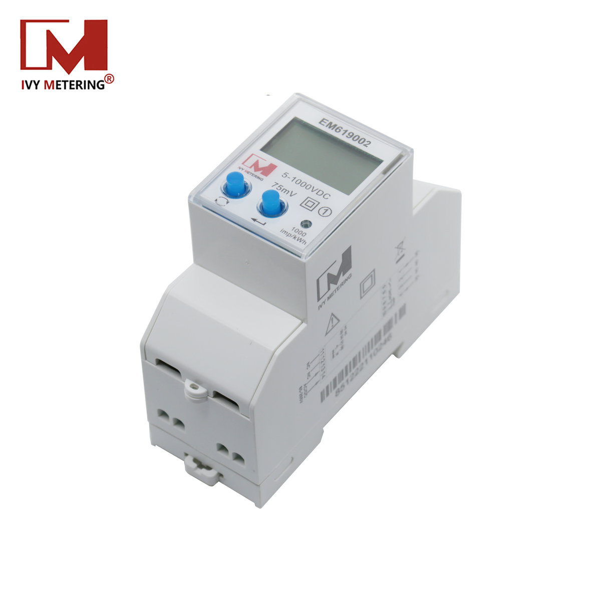 EM619002 Medidor bidireccional de energía DC 1000V 2000A con RS485 Modbus, para cargadores de depósito de autobuses y camiones eléctricos.