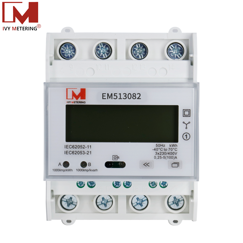 Medidor de energía RS485 fase MID 3 para infraestructura de carga de vehículos eléctricos (EV)